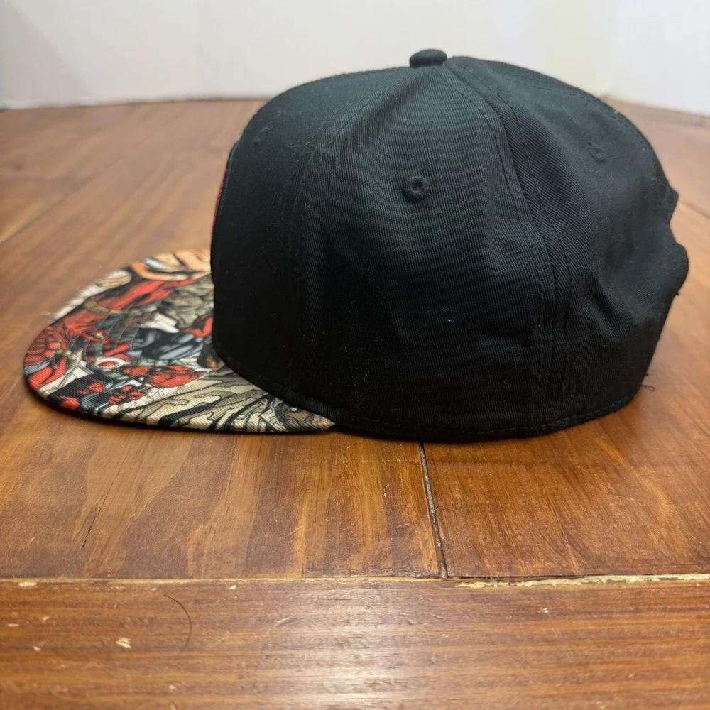 Bioworld Marvel Deadpool Adult Size Comic Bill Brim Snapback Hat Cap